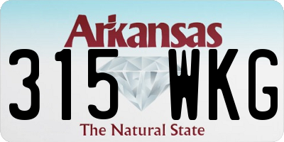 AR license plate 315WKG