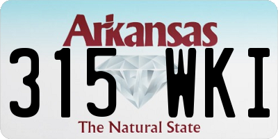 AR license plate 315WKI