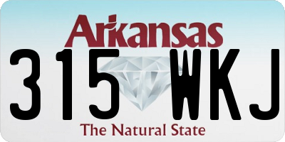 AR license plate 315WKJ