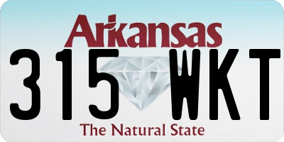 AR license plate 315WKT