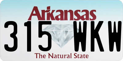 AR license plate 315WKW