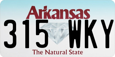 AR license plate 315WKY