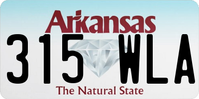 AR license plate 315WLA