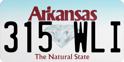 AR license plate 315WLI
