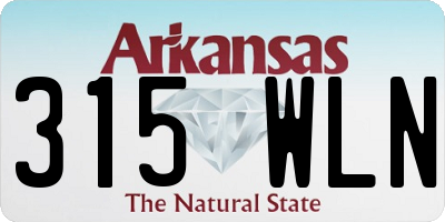 AR license plate 315WLN