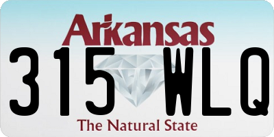 AR license plate 315WLQ