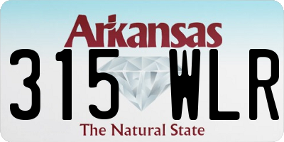 AR license plate 315WLR