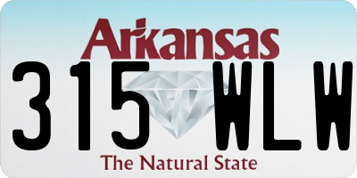 AR license plate 315WLW