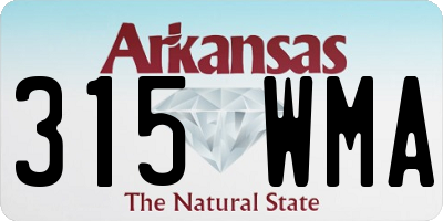 AR license plate 315WMA