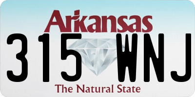AR license plate 315WNJ