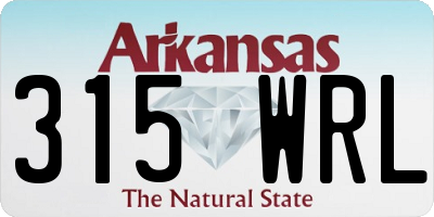 AR license plate 315WRL