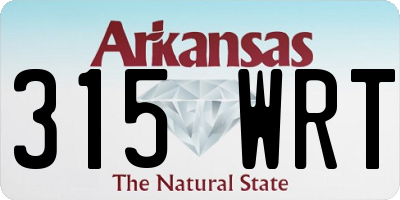 AR license plate 315WRT