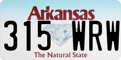 AR license plate 315WRW