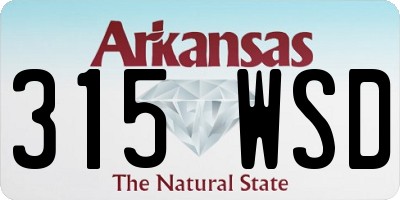 AR license plate 315WSD