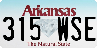 AR license plate 315WSE