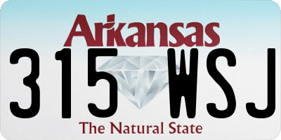 AR license plate 315WSJ