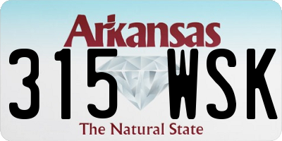 AR license plate 315WSK