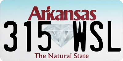 AR license plate 315WSL