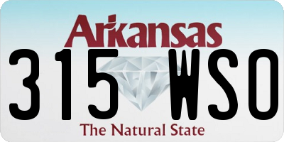 AR license plate 315WSO
