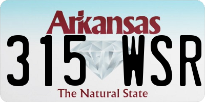 AR license plate 315WSR