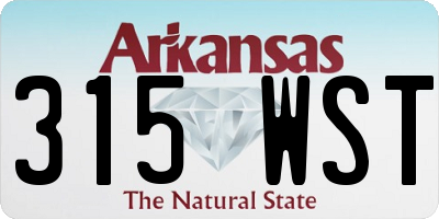 AR license plate 315WST