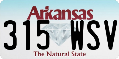 AR license plate 315WSV