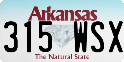 AR license plate 315WSX