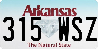 AR license plate 315WSZ