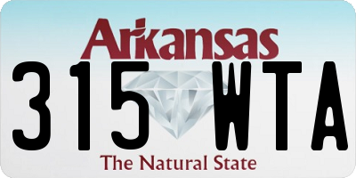 AR license plate 315WTA