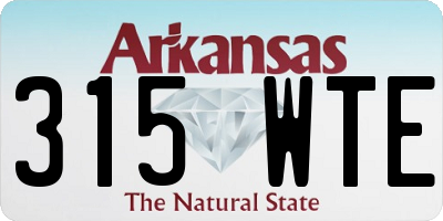 AR license plate 315WTE