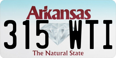 AR license plate 315WTI