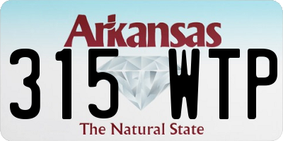AR license plate 315WTP