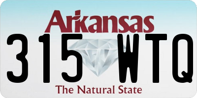 AR license plate 315WTQ