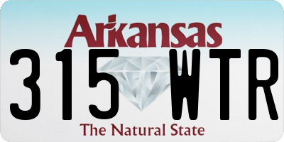 AR license plate 315WTR