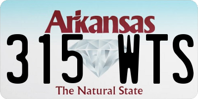 AR license plate 315WTS