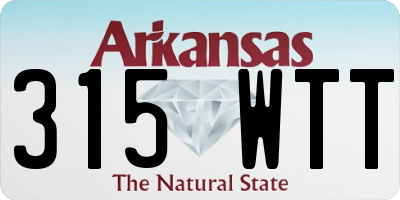 AR license plate 315WTT