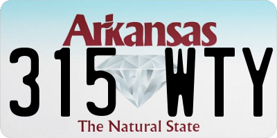 AR license plate 315WTY