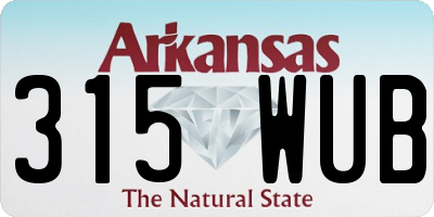 AR license plate 315WUB
