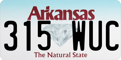 AR license plate 315WUC