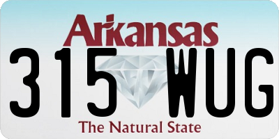 AR license plate 315WUG