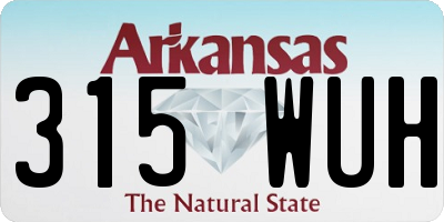 AR license plate 315WUH