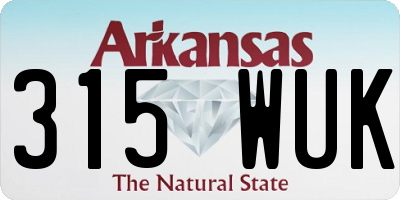 AR license plate 315WUK