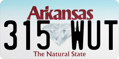 AR license plate 315WUT