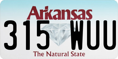 AR license plate 315WUU