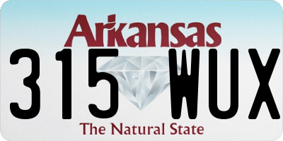 AR license plate 315WUX