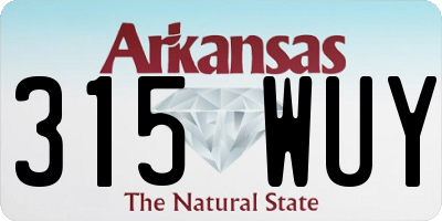 AR license plate 315WUY