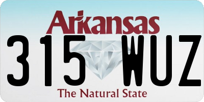 AR license plate 315WUZ