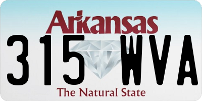 AR license plate 315WVA