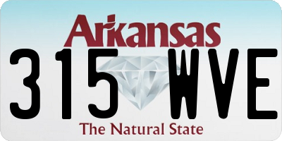 AR license plate 315WVE