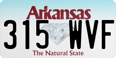AR license plate 315WVF